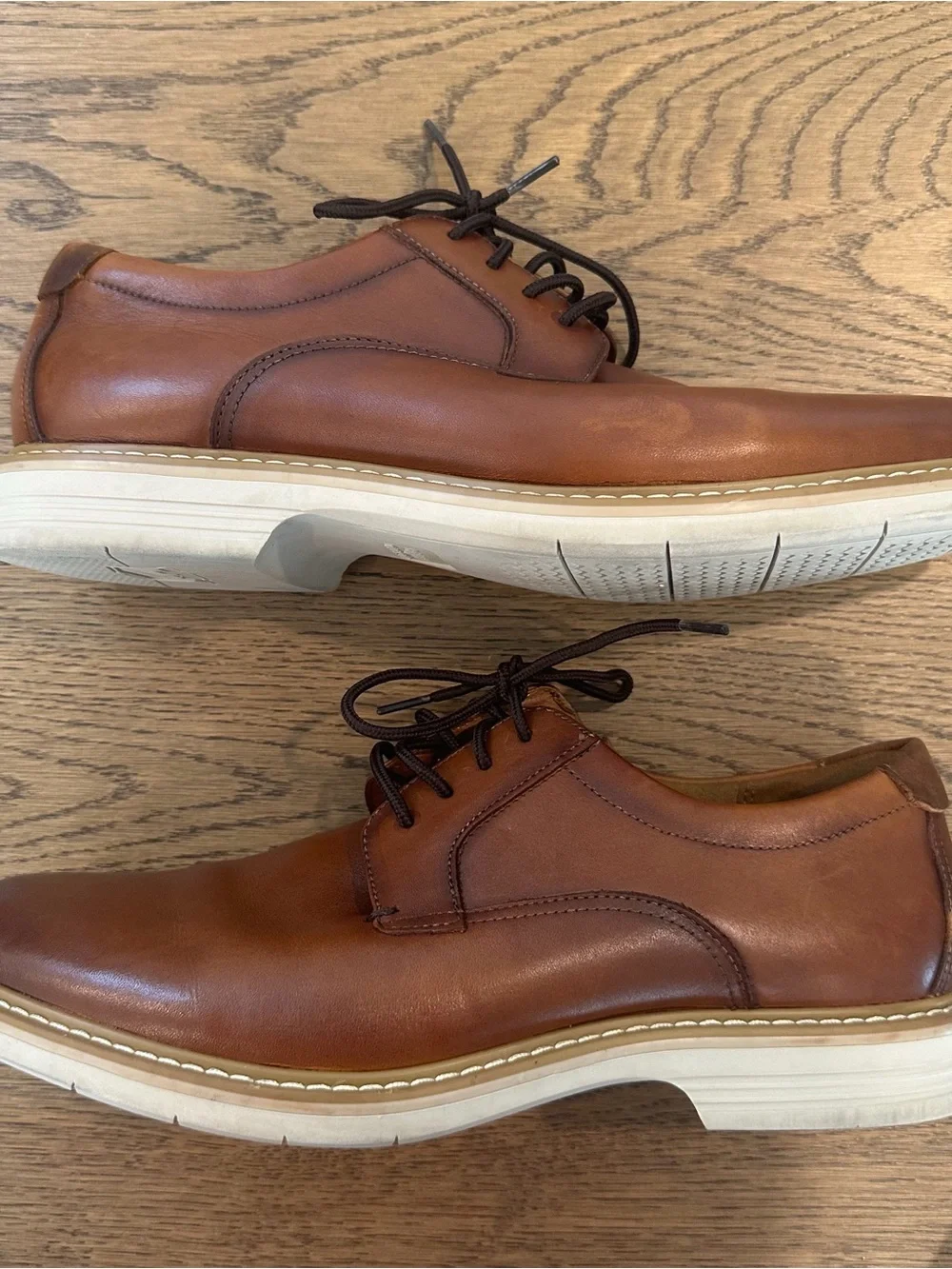 Florsheim Men’s Brown Leather Derby Dress Shoes FlexSole Size 9.5M